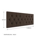 Ver imagem 5 de Painel Cabeceira Casal Capitonê Estofada 140cm Elisa Fixação Parede Suspenso:Marrom