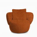 Ver imagem 4 de Poltrona Aro Giratória Bouclê 85cm 71cm X 91cm Vermelho Terracota