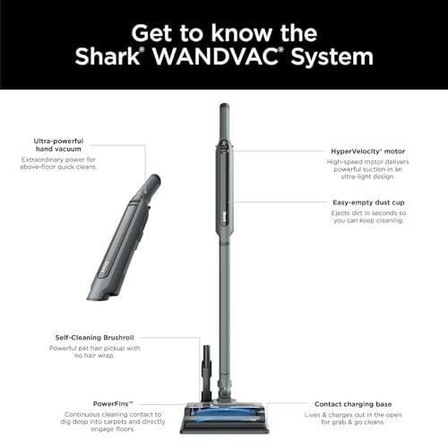 Shark Aspirador Wandvac Pet sem Fio com Powerfins Cinza Ws642 120w - 10