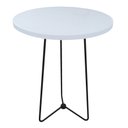 Ver imagem 1 de Mesinha de centro Sala Redonda Prime de Madeira Branca/pta BF Decor Mesinha Centro/Canto Prime