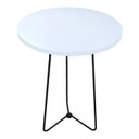 Ver imagem 3 de Mesinha de centro Sala Redonda Prime de Madeira Branca/pta BF Decor Mesinha Centro/Canto Prime