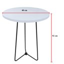 Ver imagem 2 de Mesinha de centro Sala Redonda Prime de Madeira Branca/pta BF Decor Mesinha Centro/Canto Prime