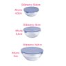 Conjunto 6 Potes Tigela Vidro Tampa Azul Class Home - 4