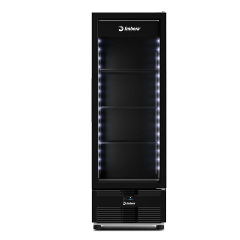 Freezer Vertical Imbera EVZ21 Max Tripla Ação 597L Porta de Vidro Full Black 220V