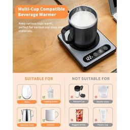 Maestri House Aquecedor de Caneca Elétrico com Controle de Temperatura (cinza) - 6