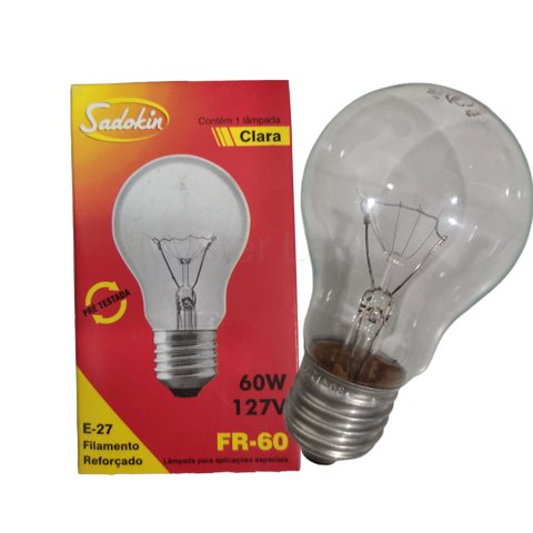 Lâmpada Incandescente Filamento Reforçado E27 60w 127v