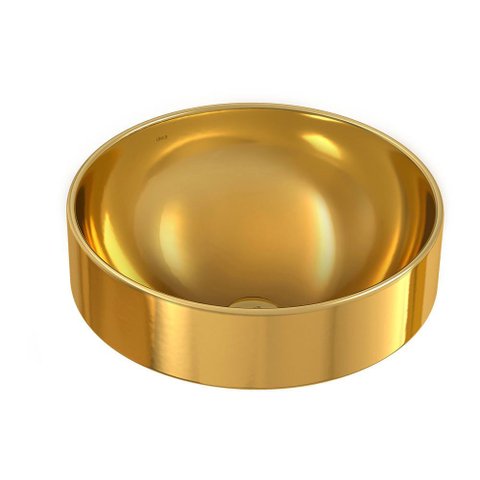 Cuba de Sobrepor Lavatório Redonda 40x40cm Dourado - L.1050.03