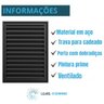 Porta Alçapão Ventilado Preto de Aço Lage Portinhola 80x60cm - 4