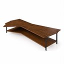 Ver imagem 3 de Mesa de Centro Caribe 170cm em Madeira Laminada Castanho com Metal Black