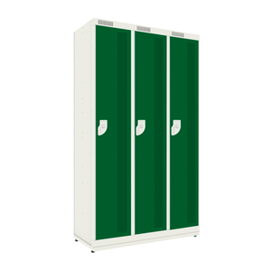 Armário de Aço - 03 Portas - Nk 3301 Nilko Armários Verde Cadeado Padrão