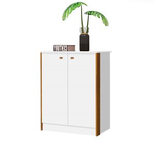 Balcão Office Multiuso Organizador Funcional Branco Freijó