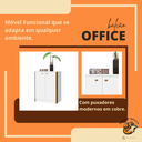 Ver imagem 5 de Balcão Office Multiuso Organizador Funcional Branco Freijó