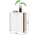 Ver imagem 3 de Balcão Office Multiuso Organizador Funcional Branco Freijó