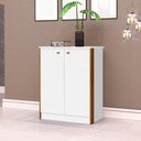 Ver imagem 2 de Balcão Office Multiuso Organizador Funcional Branco Freijó
