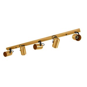 Luminária Trilho De Teto 5 Spots Direcionáveis Dourado 1275