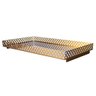 Bandeja Grande Decorativa Servir Fundo Espelhado Dourado - 1