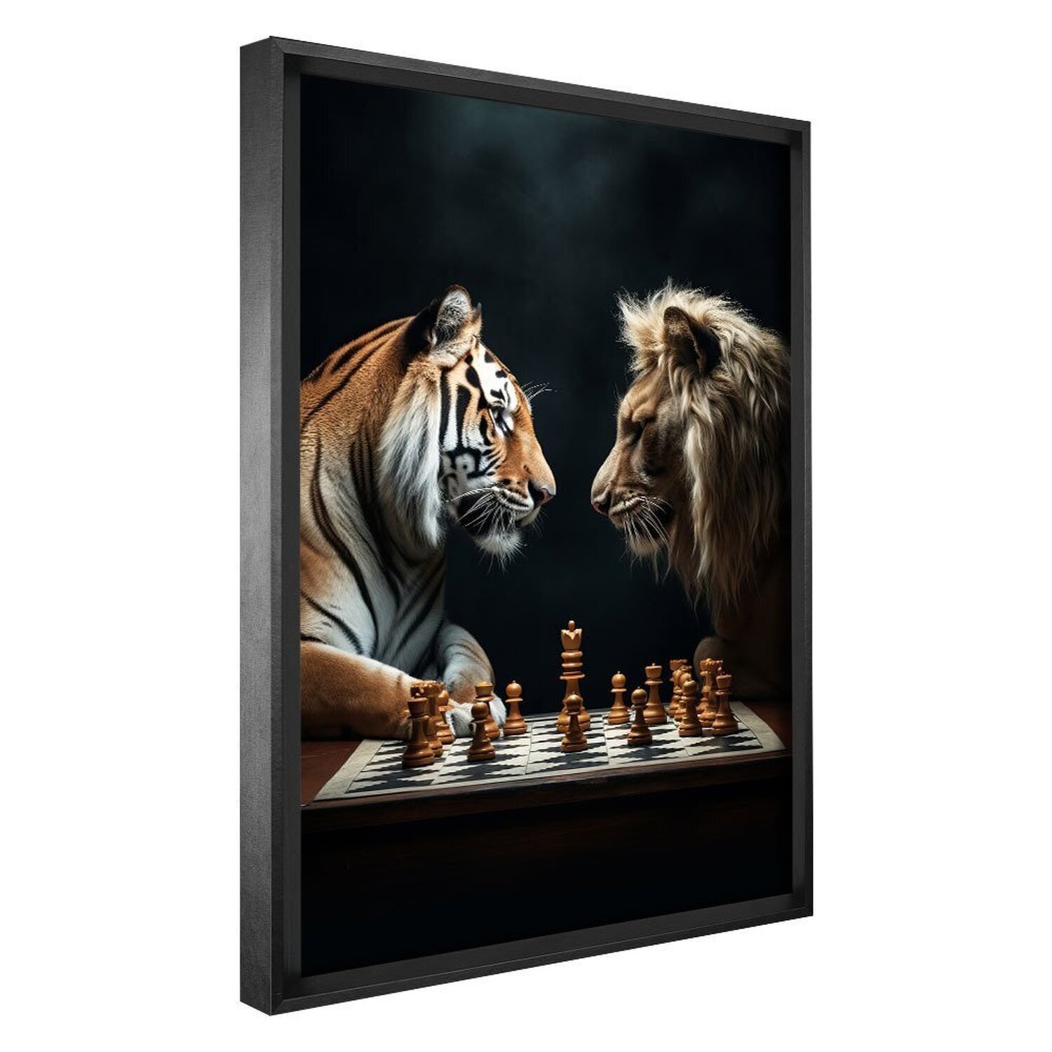 Quadro Decorativo Tela Leão e Tigre Diversos Tamanhos - 2