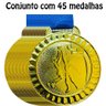 Medalhas 4,5cm Basquete Basquetebol Premiação Escola 45 Un Ouro - 6
