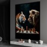 Quadro Decorativo Tela Leão e Tigre Diversos Tamanhos - 1