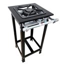 Ver imagem 2 de Fogão Industrial 1 Boca Dupla Cefaz Linha Diamond Baixa Pressão Grelha 30x30 P7 Cfzd-002