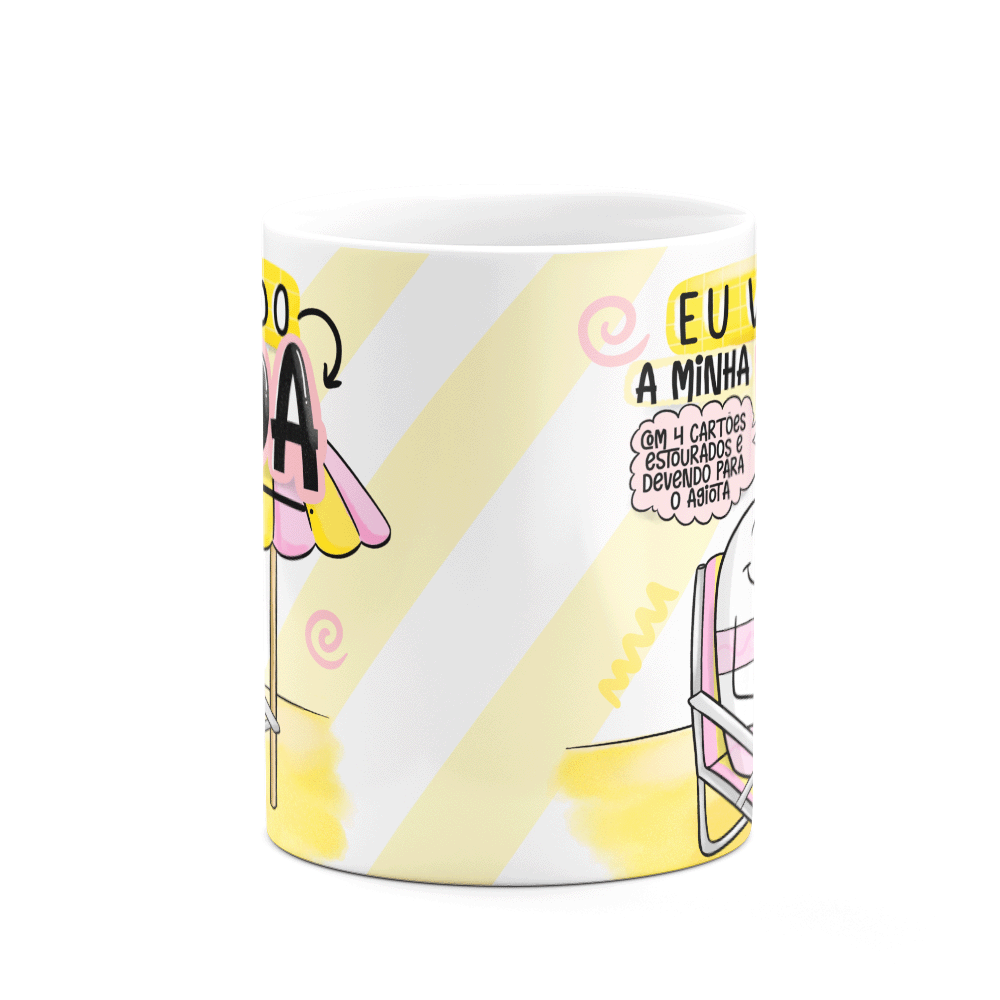 Caneca Divertida Flork Girl - Eu Vivendo a Minha Vida - 3