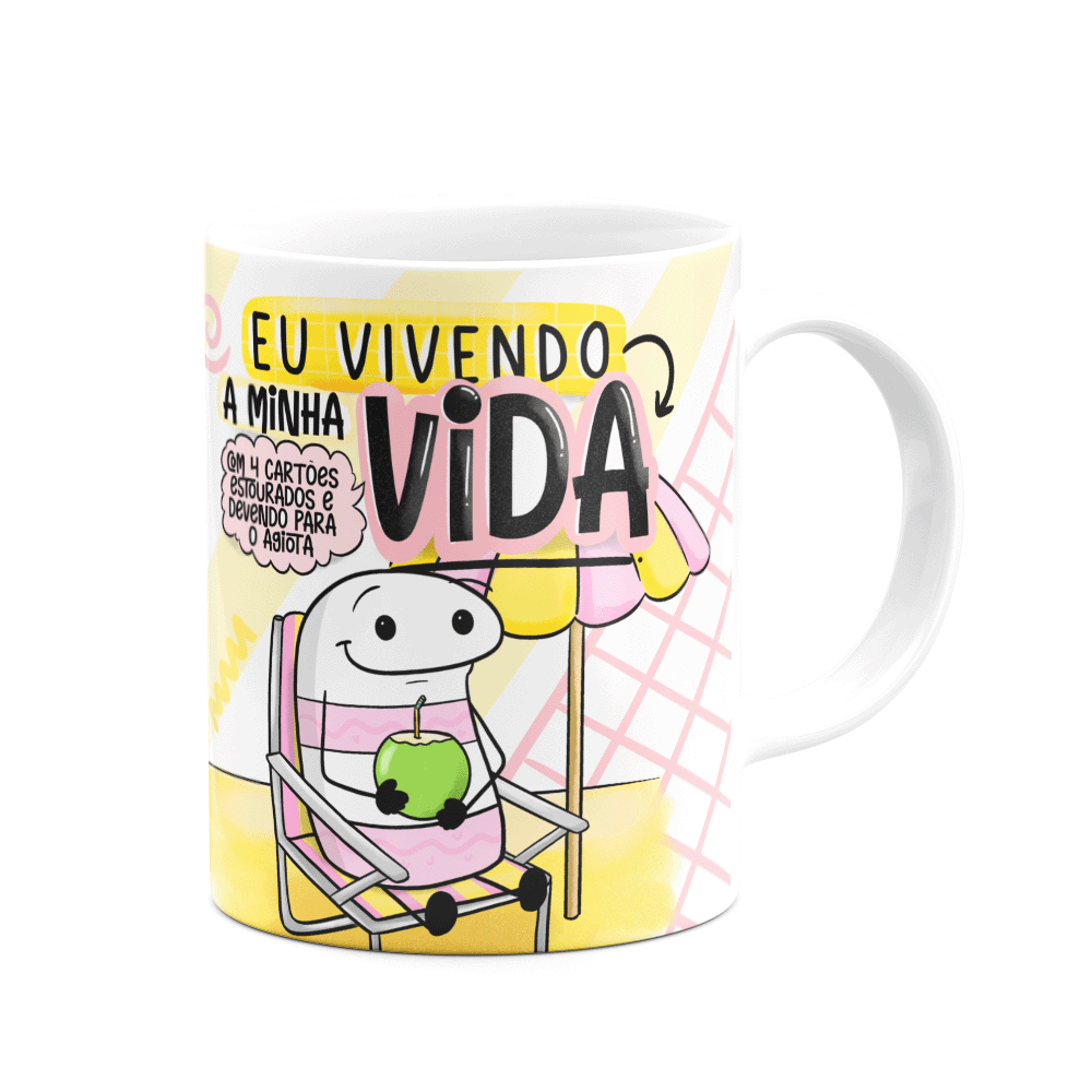 Caneca Divertida Flork Girl - Eu Vivendo a Minha Vida - 2