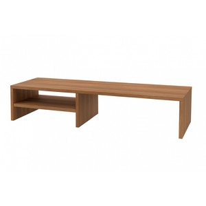 Suporte de Monitor em Mdf Freijó 80cm com Prateleira Lateral Design Amadeirado e Funcional