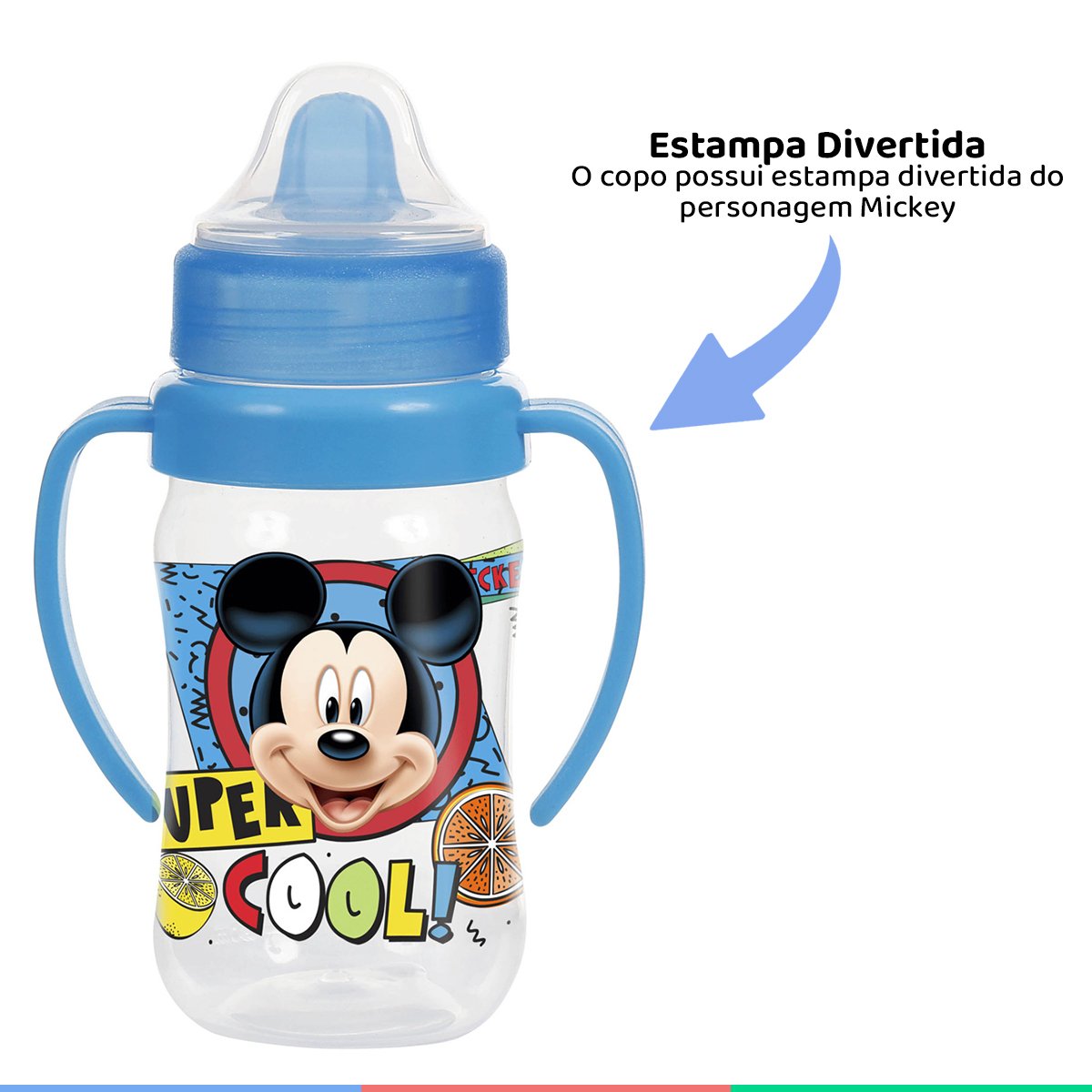 Copo Infantil de Treinamento Com Alça Removível e Bico Rígido 300ml ...