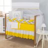 Kit Berço Trança Elefante 10pçs Enxoval Bebê Menino Menina Amarelo e Cinza - 1
