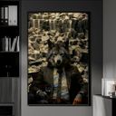 Ver imagem 1 de Quadro Decorativo Tela Lobo com Dinheiro Diversos Tamanhos