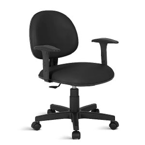 Cadeira para Escritório Home Office Executiva Ergonômica Giratória Braço Regulável Preta