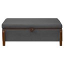 Ver imagem 2 de Banqueta Decorativa Puff Baú Organizado Bali 90 Cm Bouclé:cinza Grafite