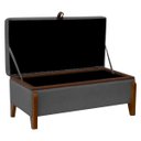 Ver imagem 6 de Banqueta Decorativa Puff Baú Organizado Bali 90 Cm Bouclé:cinza Grafite