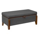 Ver imagem 1 de Banqueta Decorativa Puff Baú Organizado Bali 90 Cm Bouclé:cinza Grafite