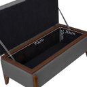 Ver imagem 7 de Banqueta Decorativa Puff Baú Organizado Bali 90 Cm Bouclé:cinza Grafite