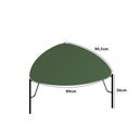 Ver imagem 2 de Mesa de Centro 36cm para Sala 100% Mdf com Pés em Metal Cor:musgo com Preto