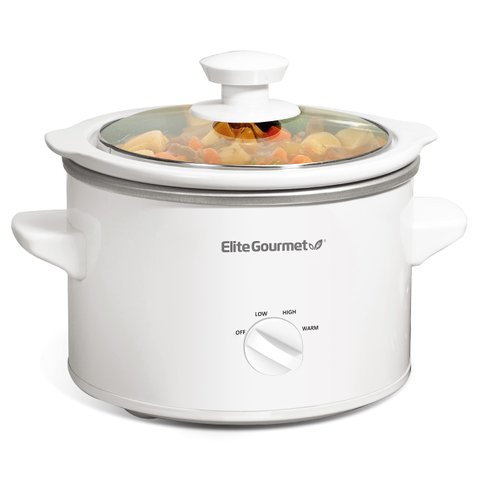 Elite Gourmet Mst-250xw Panela Elétrica Lenta 1,5 Quartos Branco