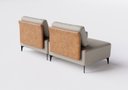 Ver imagem 5 de Sofá Dream Box com Chaise Moderno Modular 1,60m Bege com Courino Terracota - Rede Móveis