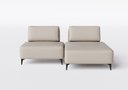 Ver imagem 4 de Sofá Dream Box com Chaise Moderno Modular 1,60m Bege com Courino Terracota - Rede Móveis