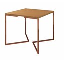 Ver imagem 1 de Mesa de Jantar Industrial Base De Ferro Cobre em V Tampo 90x90 Canela