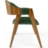 Cadeira para Sala de Jantar e Estar Living Estofada Suran L02 Couríssimo Verde Musgo - Lyam - 7