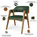 Ver imagem 4 de Cadeira para Sala de Jantar e Estar Living Estofada Suran L02 Couríssimo Verde Musgo - Lyam
