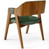 Cadeira para Sala de Jantar e Estar Living Estofada Suran L02 Couríssimo Verde Musgo - Lyam - 8