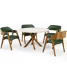 Cadeira para Sala de Jantar e Estar Living Estofada Suran L02 Couríssimo Verde Musgo - Lyam - 6