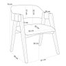 Cadeira para Sala de Jantar e Estar Living Estofada Suran L02 Couríssimo Verde Musgo - Lyam - 5