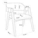 Ver imagem 5 de Cadeira para Sala de Jantar e Estar Living Estofada Suran L02 Couríssimo Verde Musgo - Lyam