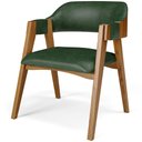 Ver imagem 1 de Cadeira para Sala de Jantar e Estar Living Estofada Suran L02 Couríssimo Verde Musgo - Lyam