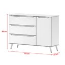 Ver imagem 3 de Jogo de Quarto Infantil Lunna Retrô com Cômoda e Berço - Peternella Móveis