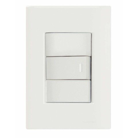 Conjunto 4x2 com 1 Interruptor Bipolar 10 a 250 V Tramontina Giz Branco Tramontina