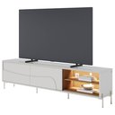 Ver imagem 6 de Rack Tv 75 Pol 217cm Pé Metal Dante Off/freijó C05 - Mpozenato